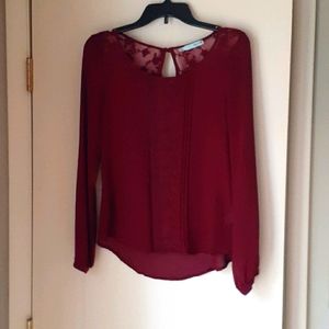 Womens maroon blouse